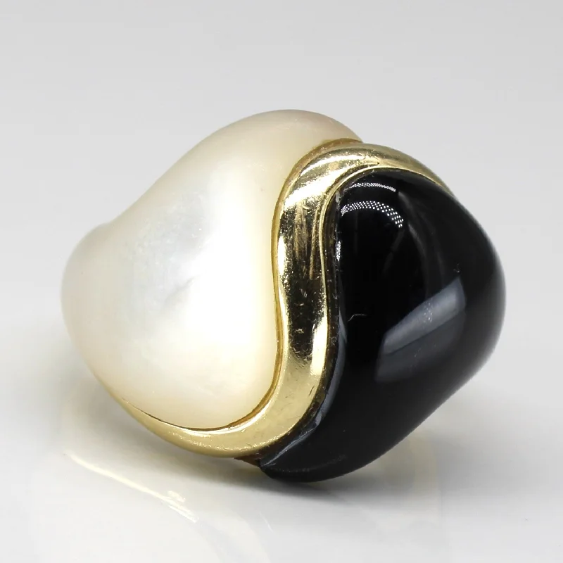Final Call – Shop Exquisite Jewelry Before It's Gone Mother Of Pearl & Onyx Bypass Ring | 8.00ct | 8.50ct | SZ 6.5 | Final Call – Shop Exquisite Jewelry Before It's Gone Mother Of Pearl & Onyx Bypass Ring | 8.00ct | 8.50ct | SZ 6.5 |