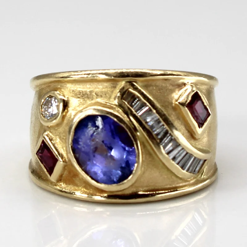 Bestselling Jewelry At Special Promotional Rates Multi Gemstone Wide Gold Ring | 0.75ct | 0.15ctw | 0.04ctw | SZ 5.5 | Bestselling Jewelry At Special Promotional Rates Multi Gemstone Wide Gold Ring | 0.75ct | 0.15ctw | 0.04ctw | SZ 5.5 |