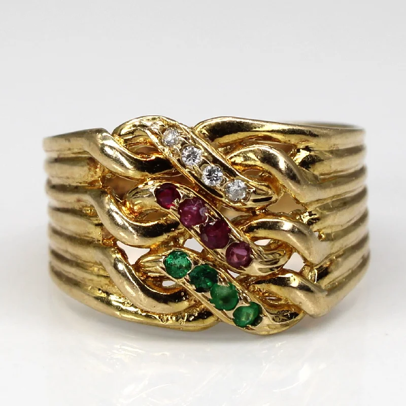 Trendy Minimalist Jewelry For Everyday Wear Multi Gemstones Textured Gold Ring | SZ 7 | Trendy Minimalist Jewelry For Everyday Wear Multi Gemstones Textured Gold Ring | SZ 7 |