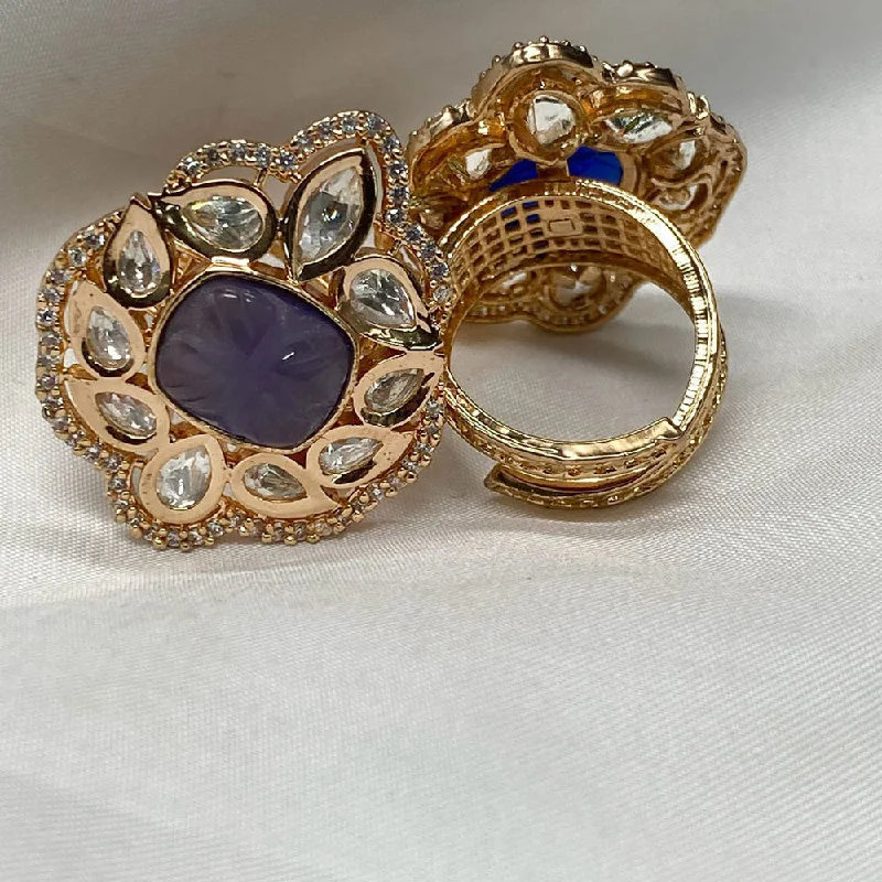 Modern Statement Jewelry For Bold Styling Prime Kundan Jewellery Gold Plated Polki Kundan Adjustable Rings Modern Statement Jewelry For Bold Styling Prime Kundan Jewellery Gold Plated Polki Kundan Adjustable Rings