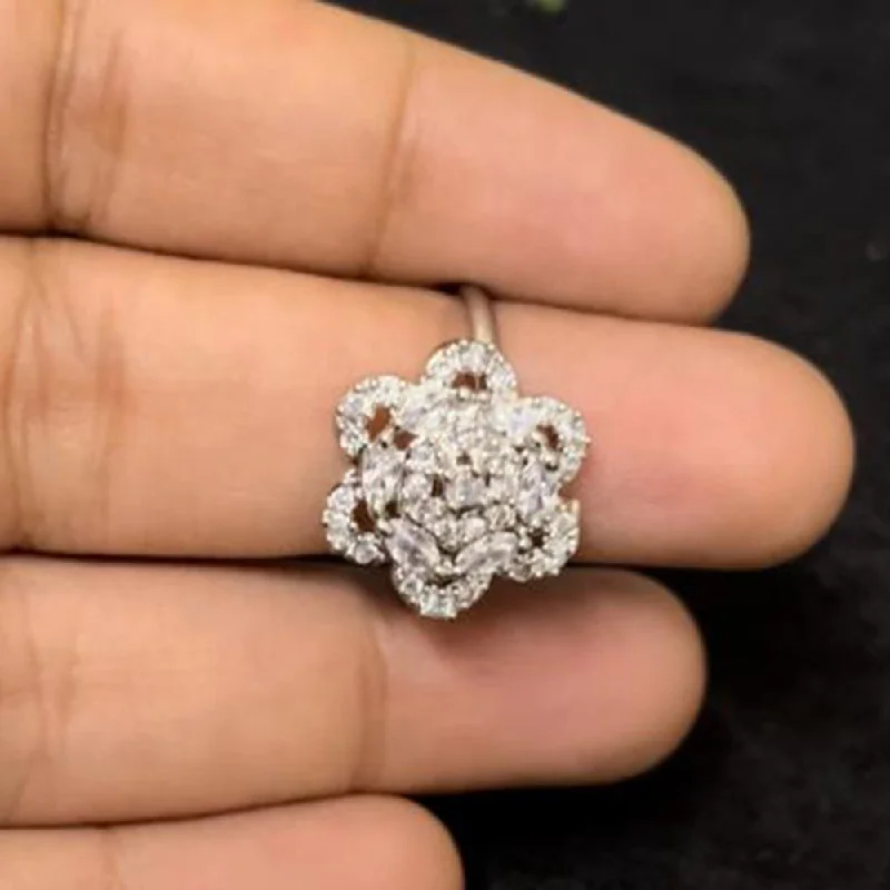 Timeless Beauty, Unbeatable Deals – Jewelry Sale On ShringarStreet Silver Plated AD Stone Ring Timeless Beauty, Unbeatable Deals – Jewelry Sale On ShringarStreet Silver Plated AD Stone Ring