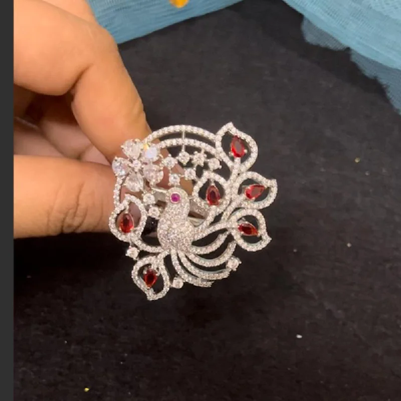 Exclusive Savings On Timeless Jewelry Pieces ShringarStreet Silver Plated AD Stone Ring Exclusive Savings On Timeless Jewelry Pieces ShringarStreet Silver Plated AD Stone Ring