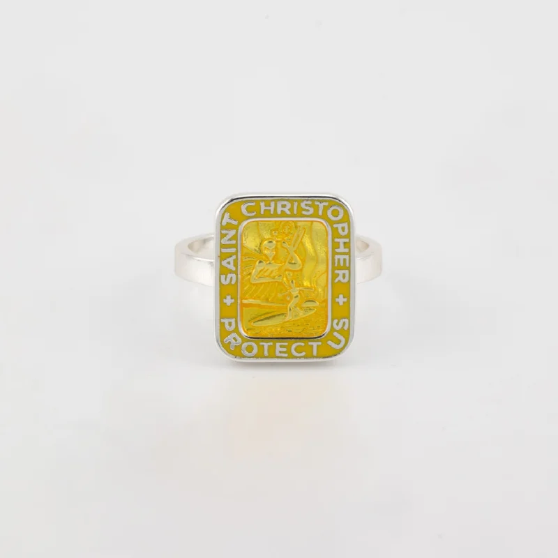 Flash Sale On Exquisite Jewelry – Don't Miss Out St. Christopher Rectangle Ring - Yellow / Yellow Flash Sale On Exquisite Jewelry – Don't Miss Out St. Christopher Rectangle Ring - Yellow / Yellow