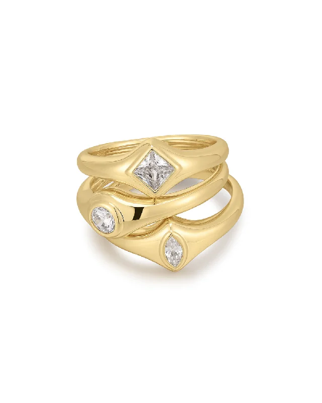 Shop Modern Jewelry Collections With Exclusive Discounts The Bijoux Bezel Ring Set