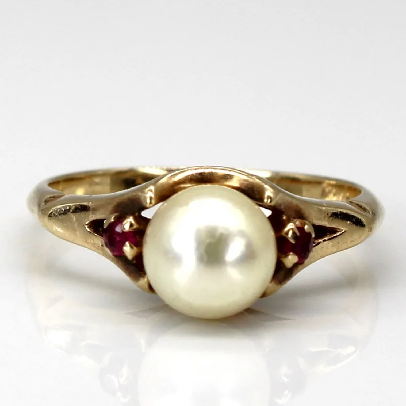 Jewelry Clearance Sale – Final Reductions Three Stone Pearl & Ruby Ring | 0.04ctw | SZ 7.25 | Jewelry Clearance Sale – Final Reductions Three Stone Pearl & Ruby Ring | 0.04ctw | SZ 7.25 |