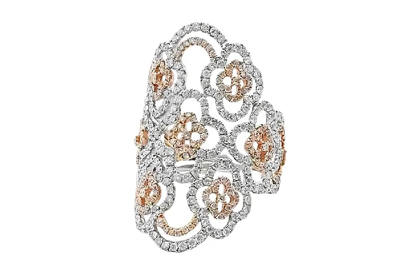 Shop Handcrafted Jewelry At Special Promotional Rates Gregg Ruth Two-Tone Flower Lace Diamond Ring Shop Handcrafted Jewelry At Special Promotional Rates Gregg Ruth Two-Tone Flower Lace Diamond Ring
