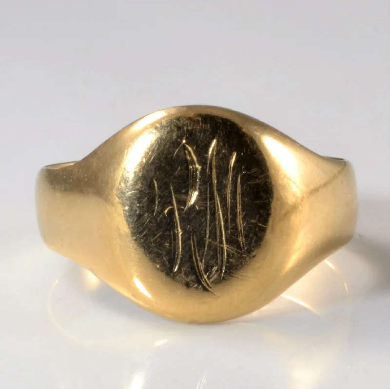 Premium Jewelry Now Available At Special Discounts Initial 'RM' Gold Signet Ring | SZ 8 |