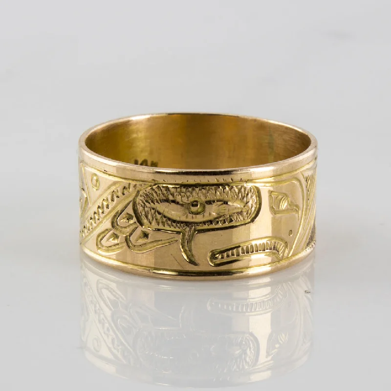 Personalized Jewelry Sale – Meaningful Gifts At Great Prices Indigenous Eagle Art Gold Band | SZ 6.5 |