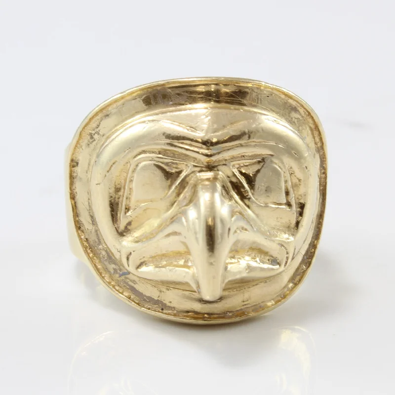 Dazzle In Elegance With Our Biggest Jewelry Sale Indigenous Eagle Art Gold Ring | SZ 9 |