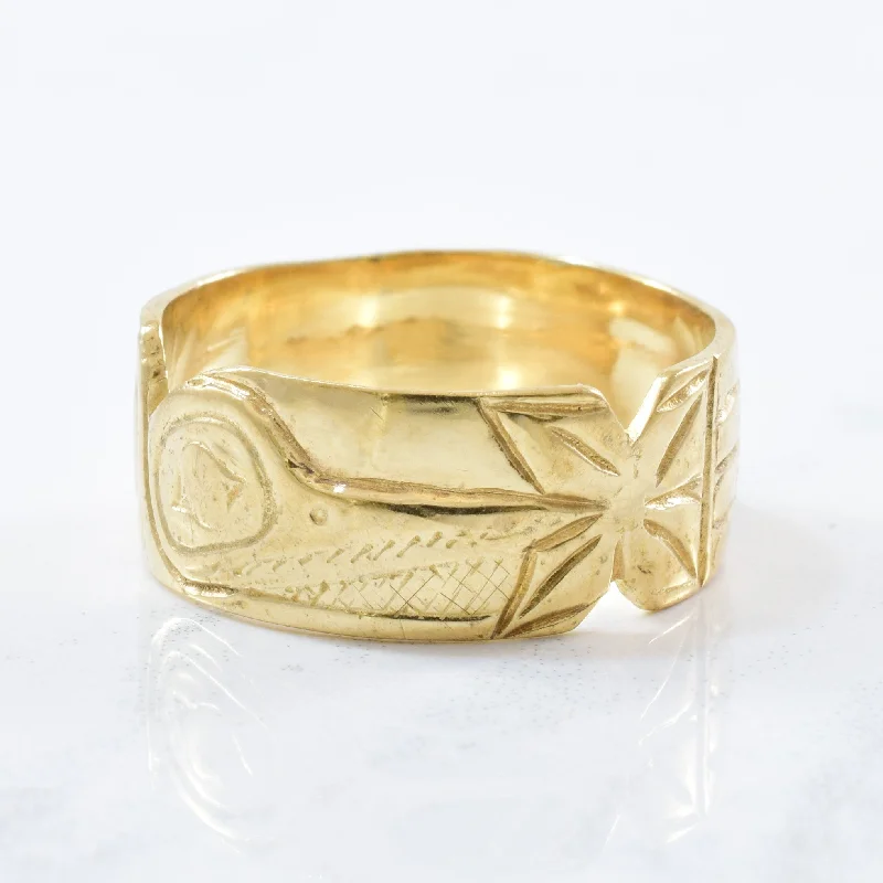 Jewelry Sale – Exclusive Styles At Lower Prices Indigenous Hummingbird Art Gold Ring | SZ 9.5 |