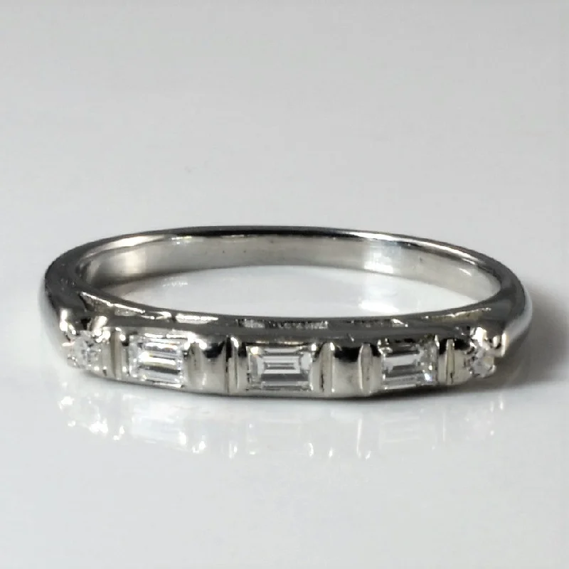 Your Dream Jewelry At Dream Prices Art Deco Era Baguette Diamond Band | 0.17ctw | SZ 4.5 |