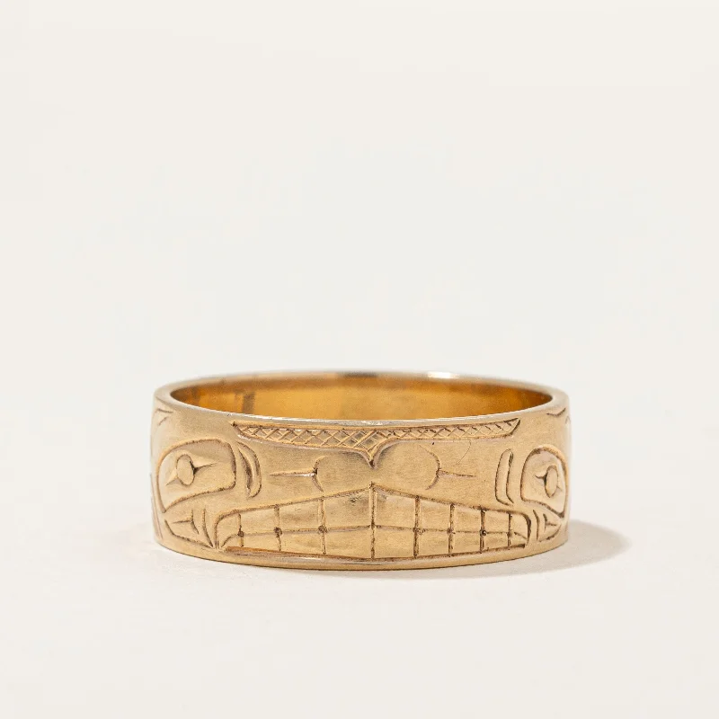 High-Quality Jewelry At A Fraction Of The Cost Indigenous Bear Art Gold Band | SZ 11.25 |