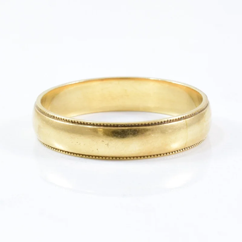 Big Savings On Your Favorite Jewelry Pieces Milgrain Edged Gold Band | SZ 7 |