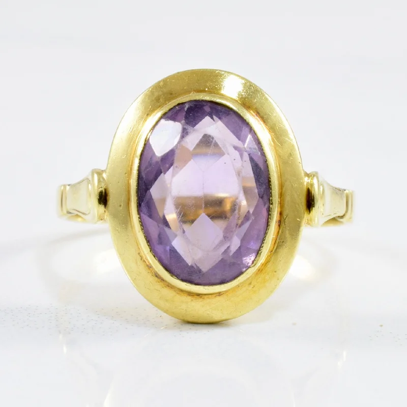 Handcrafted Beauty At Affordable Prices Bezel Set Amethyst Cocktail Ring | 2.80ct | SZ 8.5 |