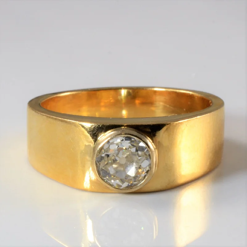 Exclusive Jewelry Offers – Sparkle For Less Bezel Set Old European Diamond Ring Circa 1950s | 0.81ct | SZ 10.5 |