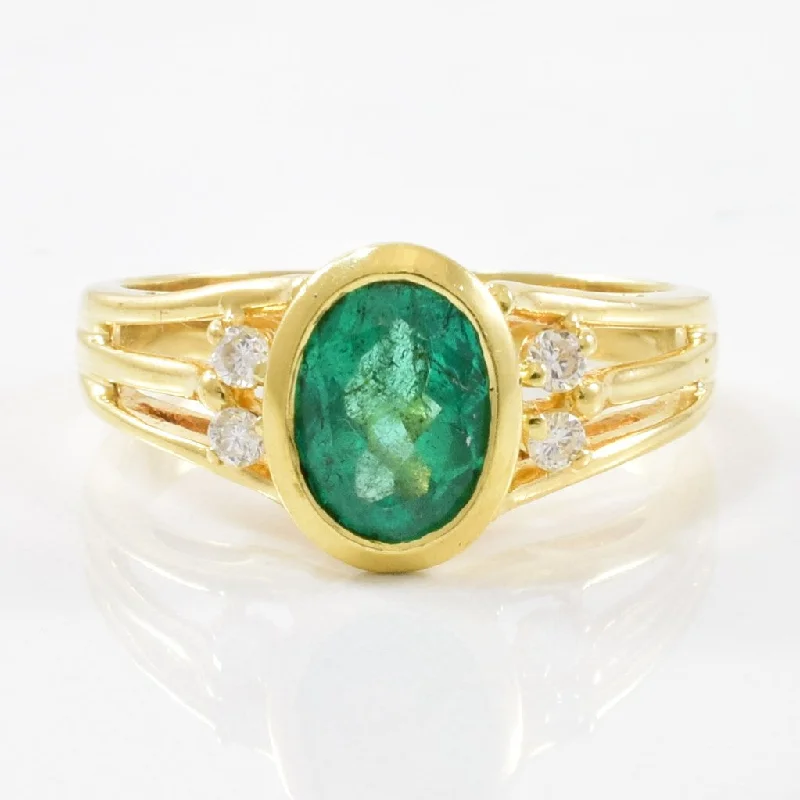 Once-A-Year Jewelry Sale – Grab Your Favorites Now Bezel Set Emerald & Diamond Ring | 0.10ctw, 1.60ct | SZ 7.5 |