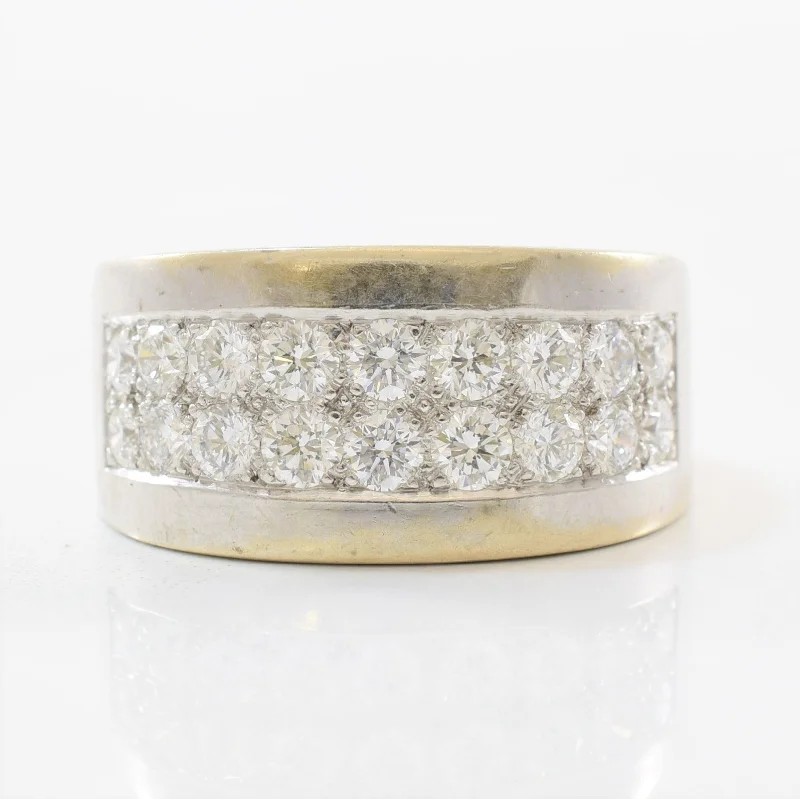 Exclusive Jewelry Markdowns – Limited-Time Offer 'Cavelti' Double Row Pave Diamond Band | 1.26ctw | SZ 9 |