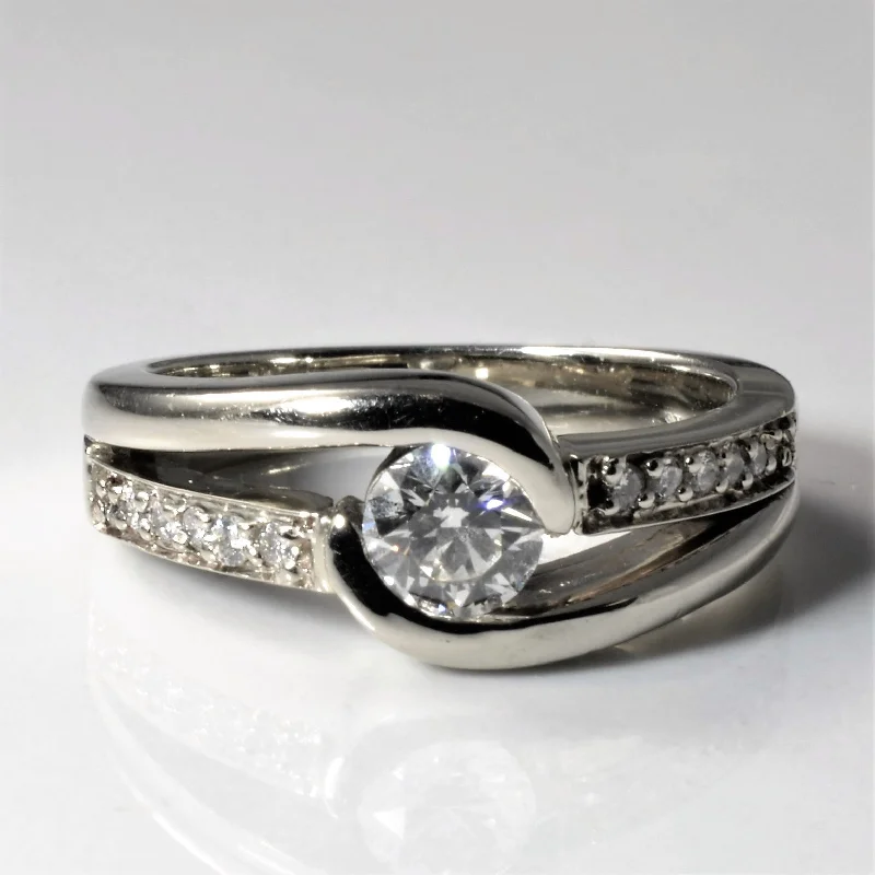 Elegant Jewelry At Unbeatable Prices – Shop Today Bypass Semi Bezel Diamond Ring | 0.55ctw | SZ 6.5 |