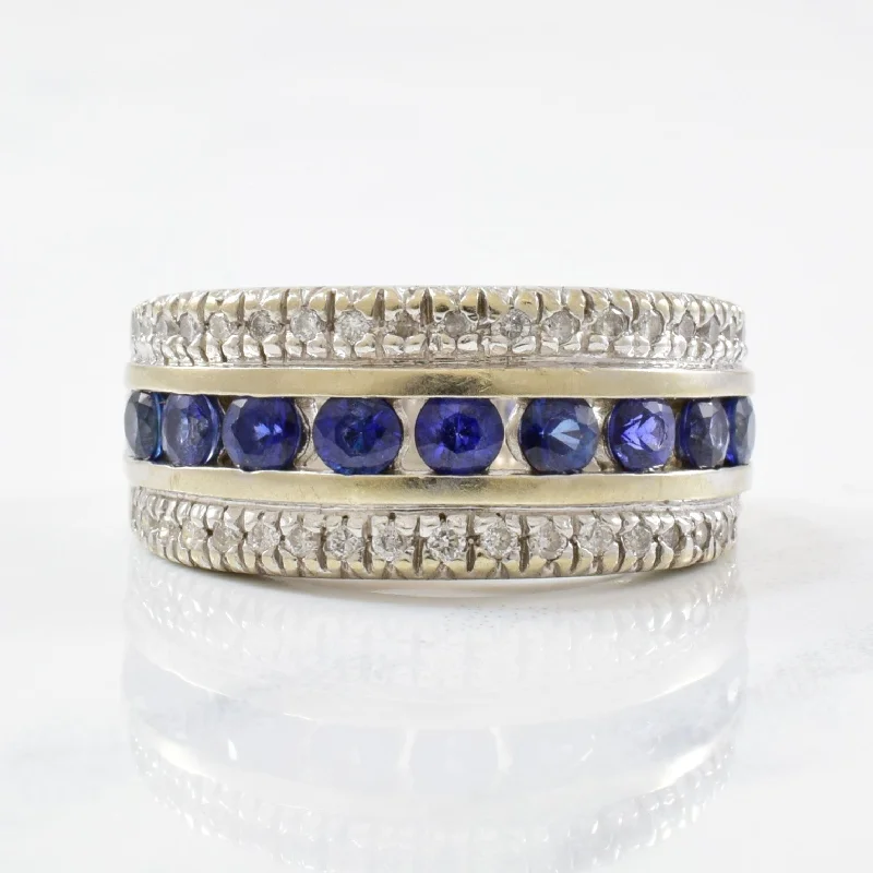 Flash Sale On Elegant Jewelry – Don't Miss Out Channel Set Sapphire & Diamond Band | 0.20ctw, 1.15ctw | SZ 6.25 |