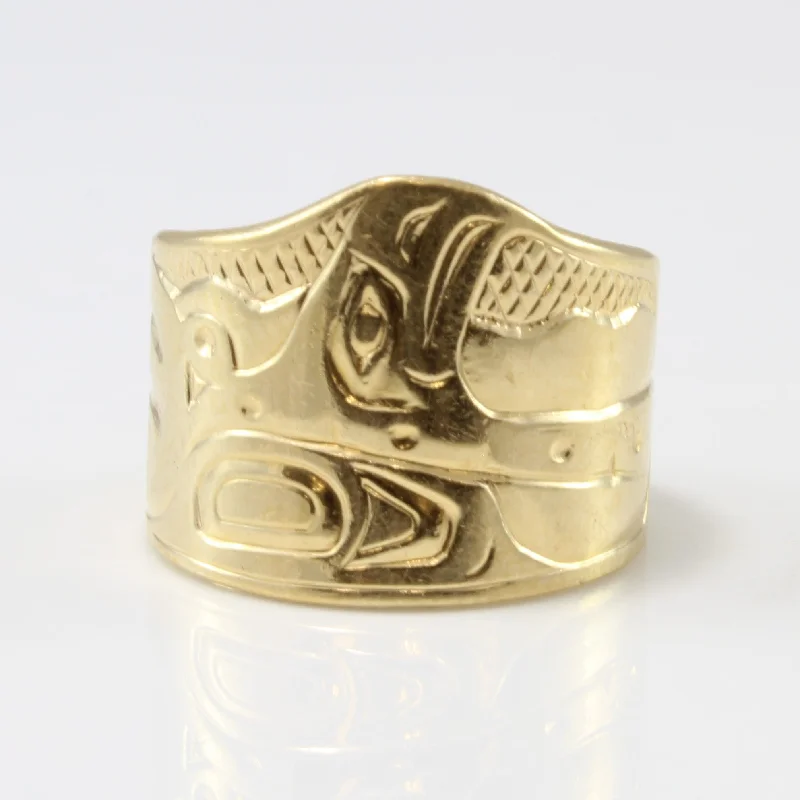 Buy More, Save More On Stunning Jewelry Pieces Clarence Mills' Indigenous Orca Art Tapered Ring | SZ 7 |