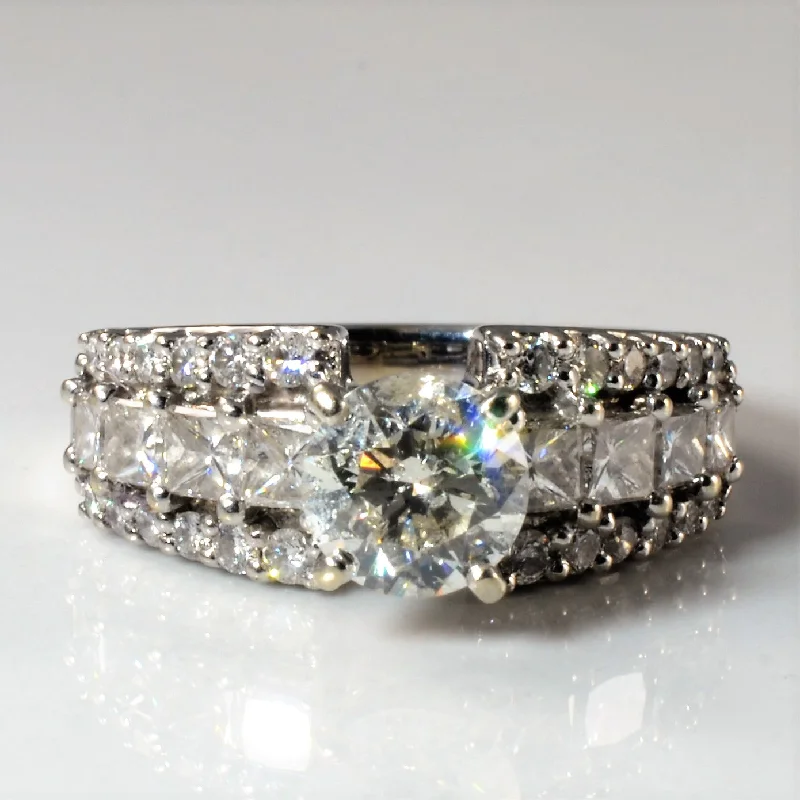 Final Call For Exquisite Jewelry At Reduced Rates Graduated Diamond Engagement Ring | 2.55ctw | SZ 6.25 |