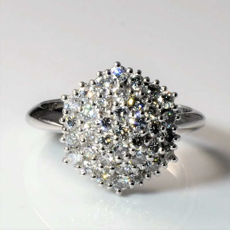 High-Quality Jewelry At A Fraction Of The Cost Cluster Set Diamond Ring | 1.11ctw | SZ 7.75 |