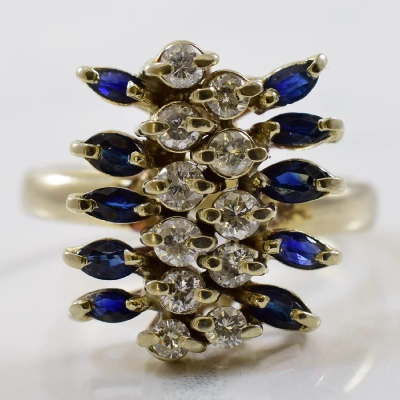 Exclusive Gemstone Jewelry At Special Prices Diamond & Sapphire Cocktail Ring | 0.25ctw, 0.50ctw | SZ 7 |