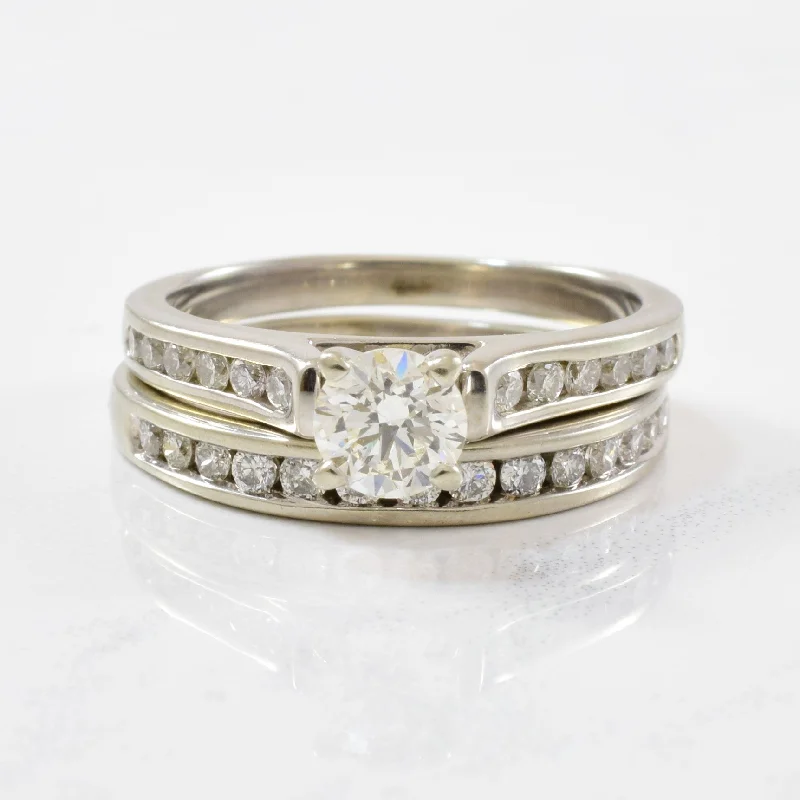 Get The Jewelry You Love At A Price You Love Spence Diamonds' Round Brilliant Diamond Wedding Set | 0.98ctw | SZ 6.5 |