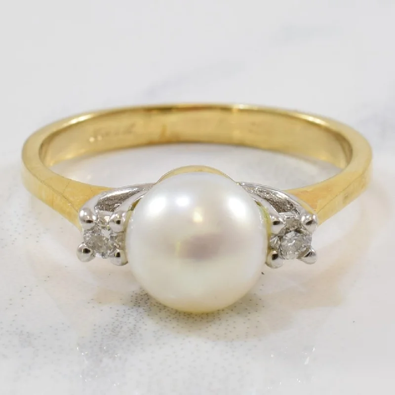 Your Perfect Accessory At The Perfect Price Diamond & Pearl Ring | 0.08ctw, 2.40ct | SZ 6.5 |