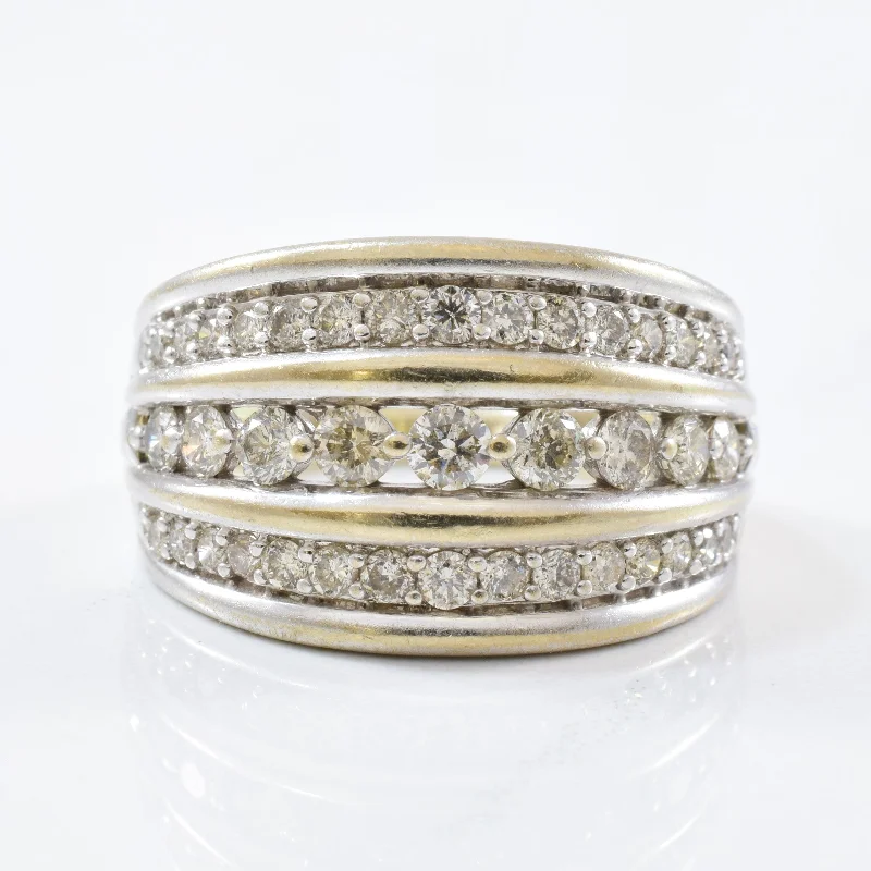 Shop Signature Jewelry Styles At Exclusive Prices Cascading Diamond Triple Row Band | 0.85ctw | SZ 8.5 |