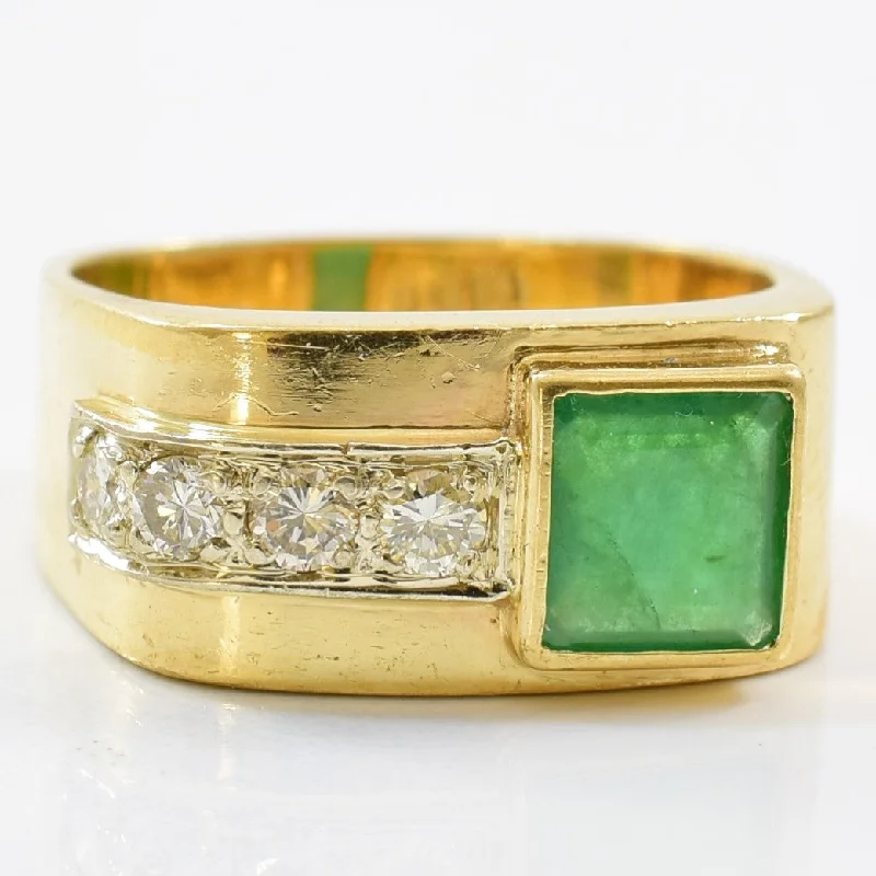 Flash Deals On Fine Jewelry – Shop Before It's Gone Emerald & Diamond Square Ring | 0.18ctw, 1.60ct | SZ 5.25 |