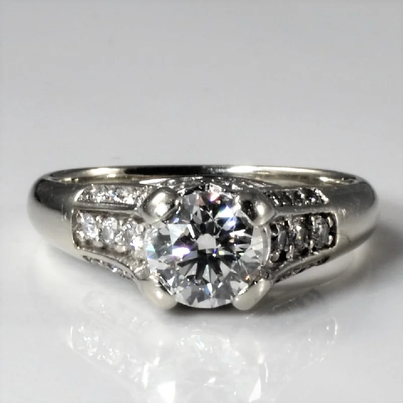 Luxury Jewelry Sale – Sparkle For Less Art Deco Inspired Filigree Diamond Engagement Ring | 1.25ctw | SZ 5.75 |