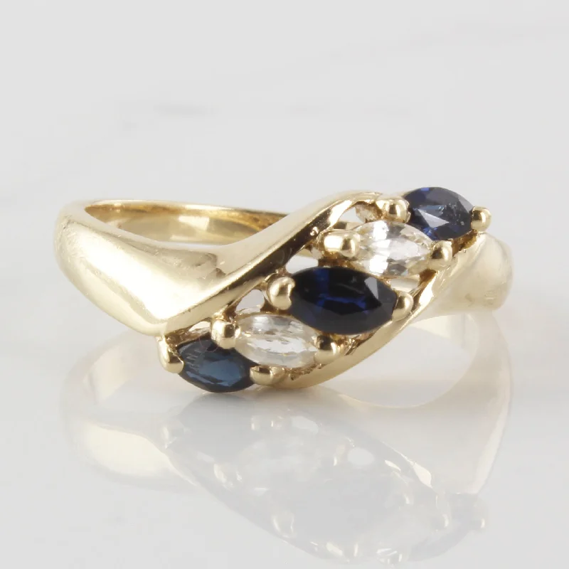 Luxury Jewelry Now At Special Promotional Rates Blue & White Sapphire Ring | 0.35ctw | SZ 6.5 |