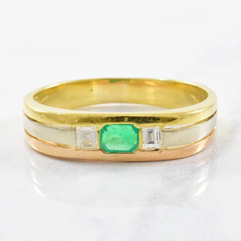 Shine Without Limits – Jewelry Sale Happening Now Flush Set Emerald & Diamond Band | 0.08ctw, 0.20ct | SZ 8 |