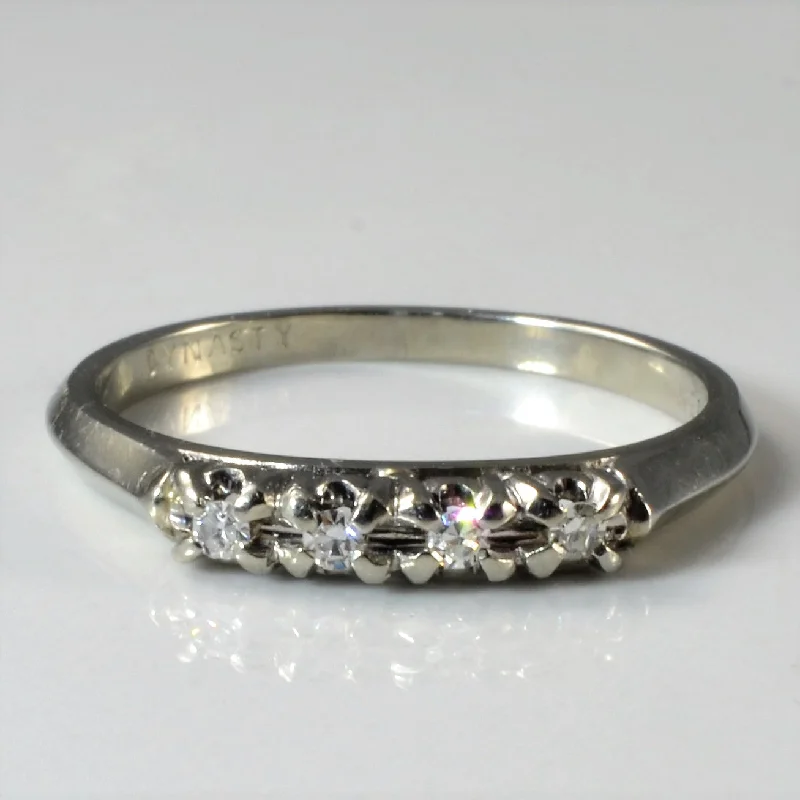 Trending Jewelry Now Available At Exclusive Prices Four Stone Diamond Band | 0.06ctw | SZ 6 |