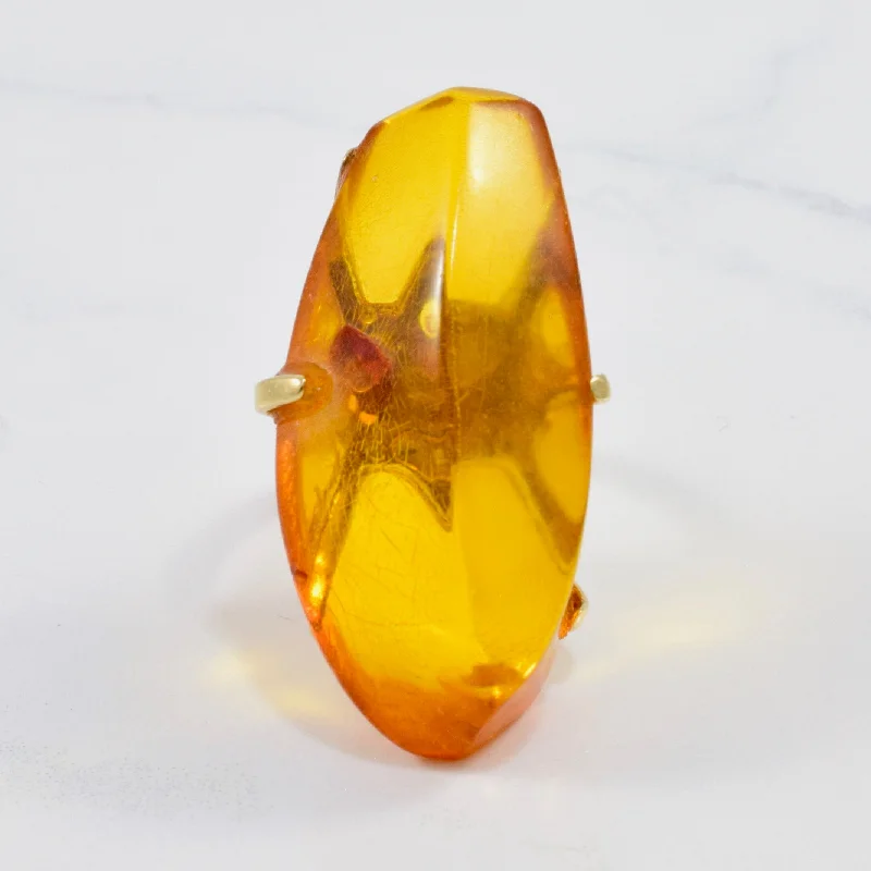 The Biggest Jewelry Sale Of The Year Is Here Large Amber Cocktail Ring | SZ 6 |