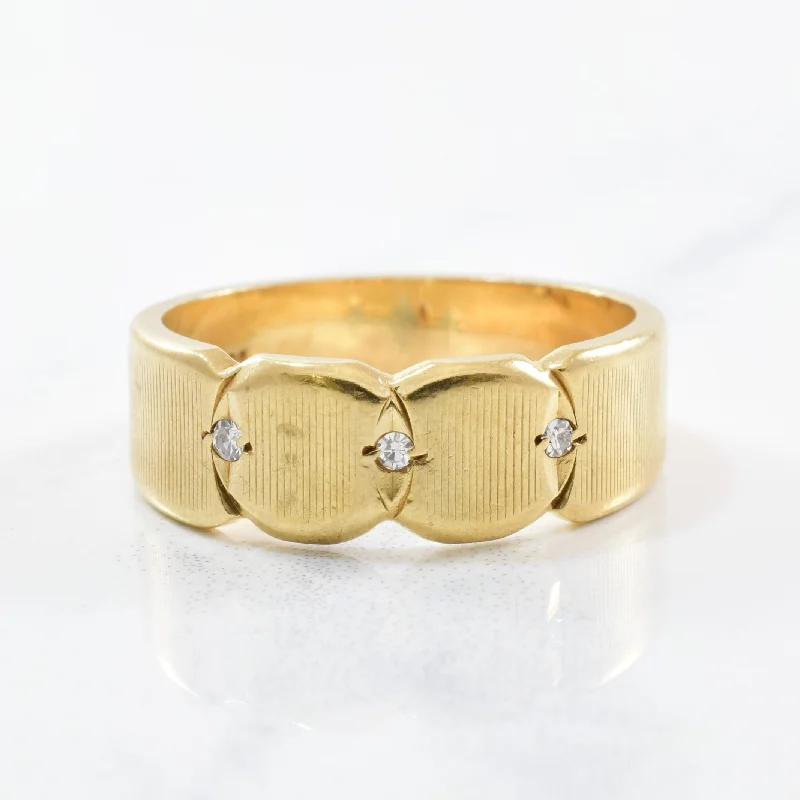 Affordable Luxury Jewelry – Style At A Great Price Gold Band With Diamond Accents | 0.01ctw | SZ 6 |