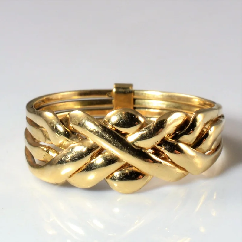 Luxury Jewelry At Budget-Friendly Prices – Grab Yours Now Gold Puzzle Ring | SZ 10.5 |