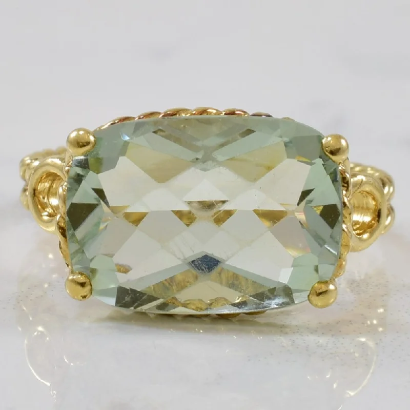 Timeless Elegance Now At Special Discounts Green Quartz Braided Band Cocktail Ring | 10.00ct | SZ 7.75 |