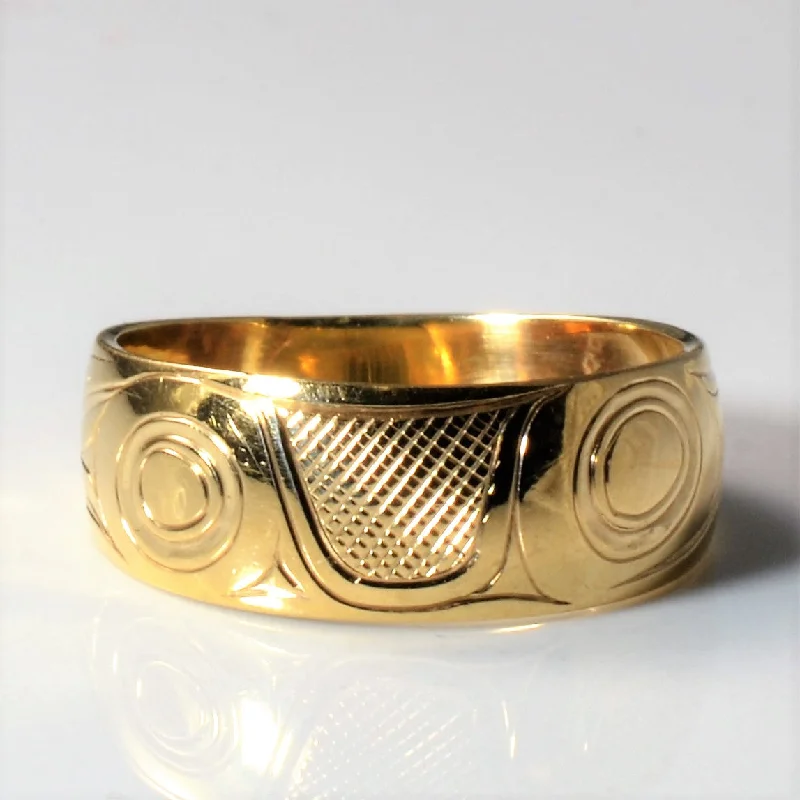 Shop Fine Jewelry With Amazing Deals Haida Raven Art Gold Band | SZ 6 |