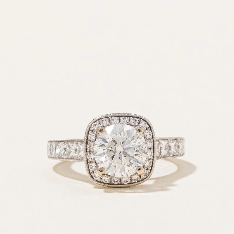 Shop Stylish Jewelry Now And Save Big Simon G' Diamond Halo Engagement Ring | 2.06ctw | SZ 4.5 |