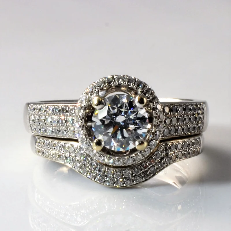 Everyday Jewelry Essentials Now On Sale Pave Diamond Wedding Set | 1.20ctw | SZ 7 |