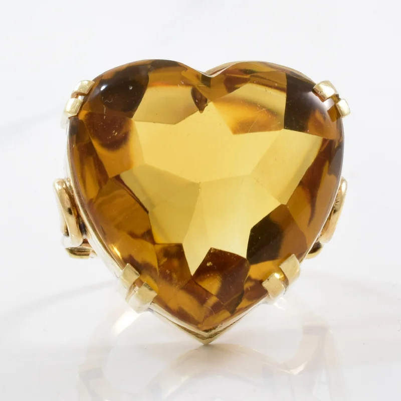 Shine Bright With Our Special Jewelry Promotions Citrine Heart Cocktail Ring | 30.00ct | SZ 6 |