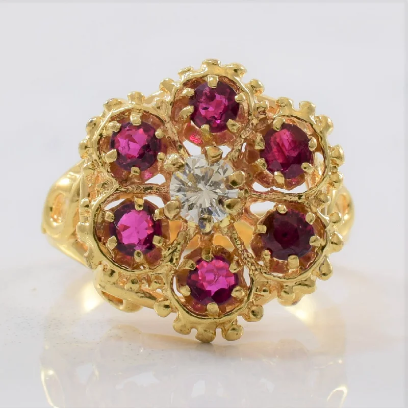 High-End Sparkle, Low-End Prices – Jewelry Sale Live High Set Floral Ruby & Diamond Ring | 0.19ct, 0.84ctw | SZ 4.25 |