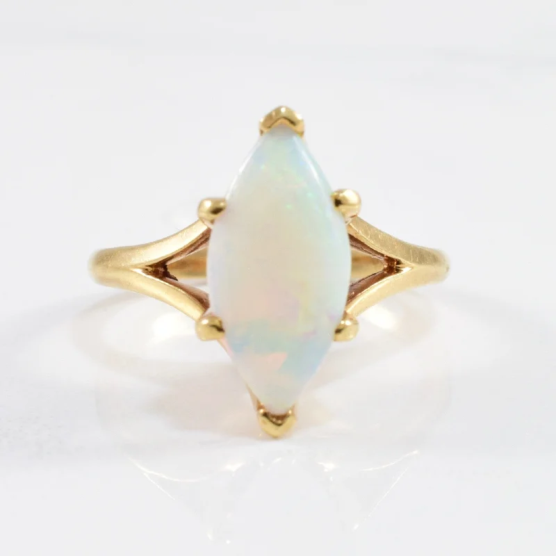 Flash Deals On Fine Jewelry – Shop Before It's Gone Split Shank Marquise Cabochon Opal Ring | 0.35ct | SZ 6.25 |