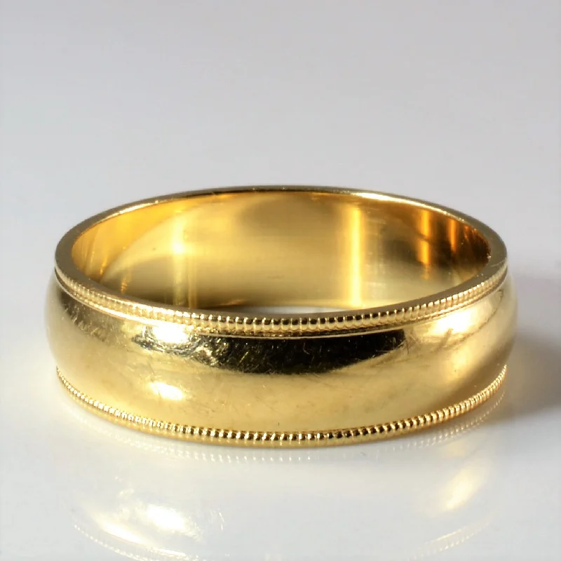 Elegant Jewelry, Exclusive Prices – Shop Now Milgrain Detailed Gold Wedding Band | SZ 9.75 |