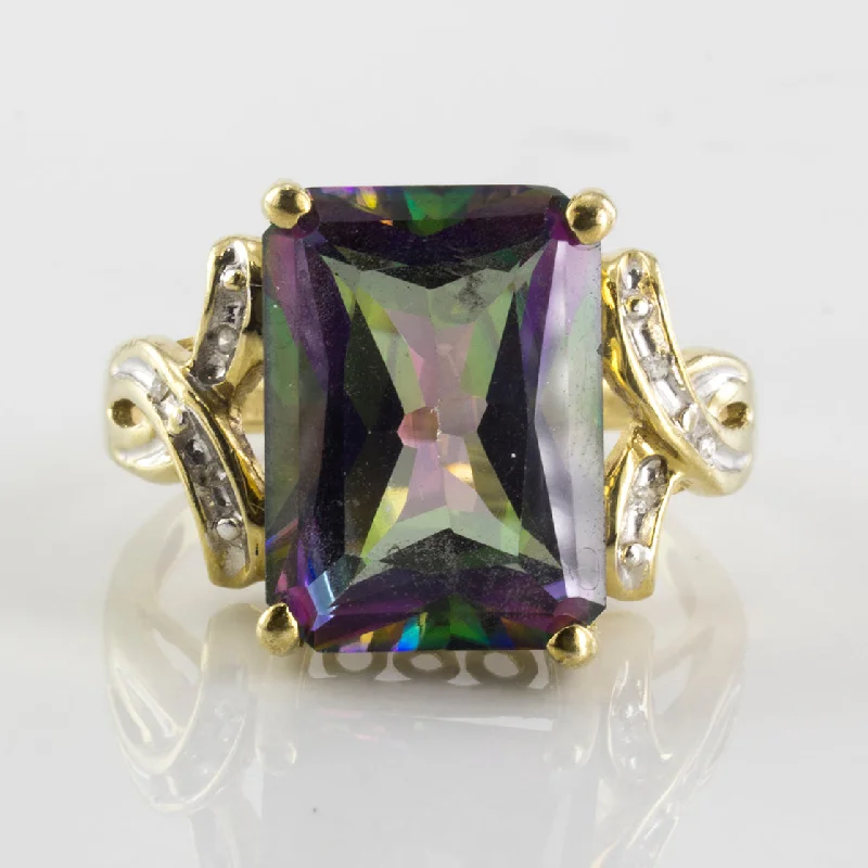 Shop Fine Jewelry With Amazing Deals Mystic Topaz Cocktail Ring | 0.02ctw, 8.44ct | SZ 9 |