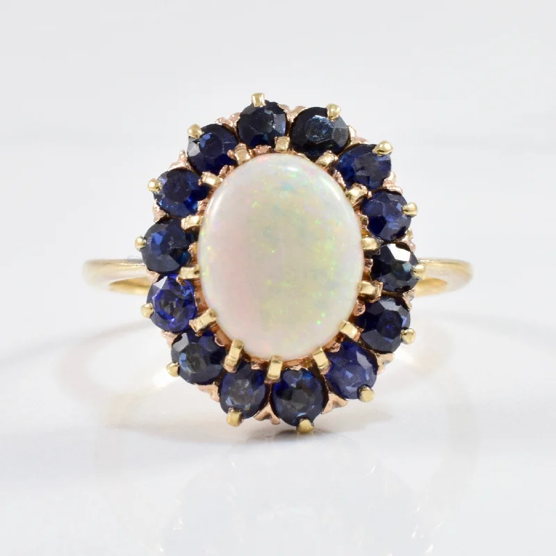 Best Jewelry Sale – Shop Exclusive Designs Now Sapphire Halo Opal Ring | 1.20ct, 1.15ctw | SZ 7.75 |