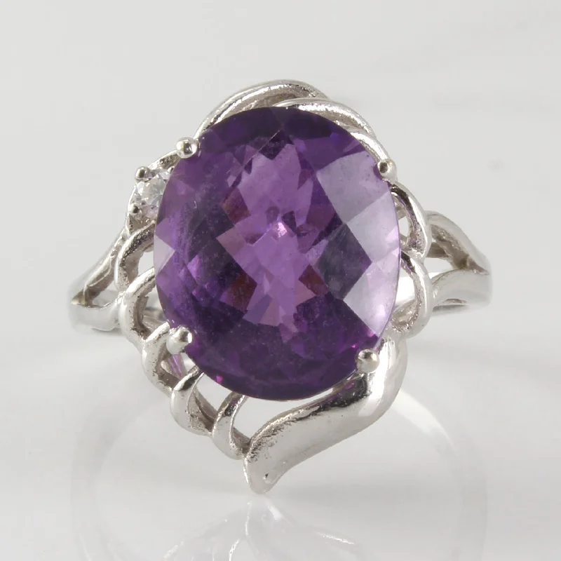 Premium Jewelry At Special Low Prices For A Limited Time Oval Amethyst Cocktail Ring | 0.03ct, 4.00ct | SZ 6 |