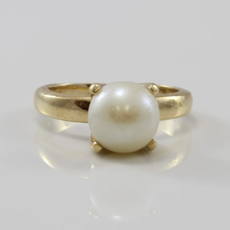 Premium Jewelry At Promotional Prices – Shine Today Pearl Solitaire Ring | 2.10ct | SZ 2.25 |